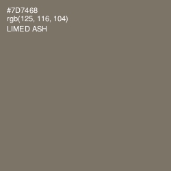 #7D7468 - Limed Ash Color Image